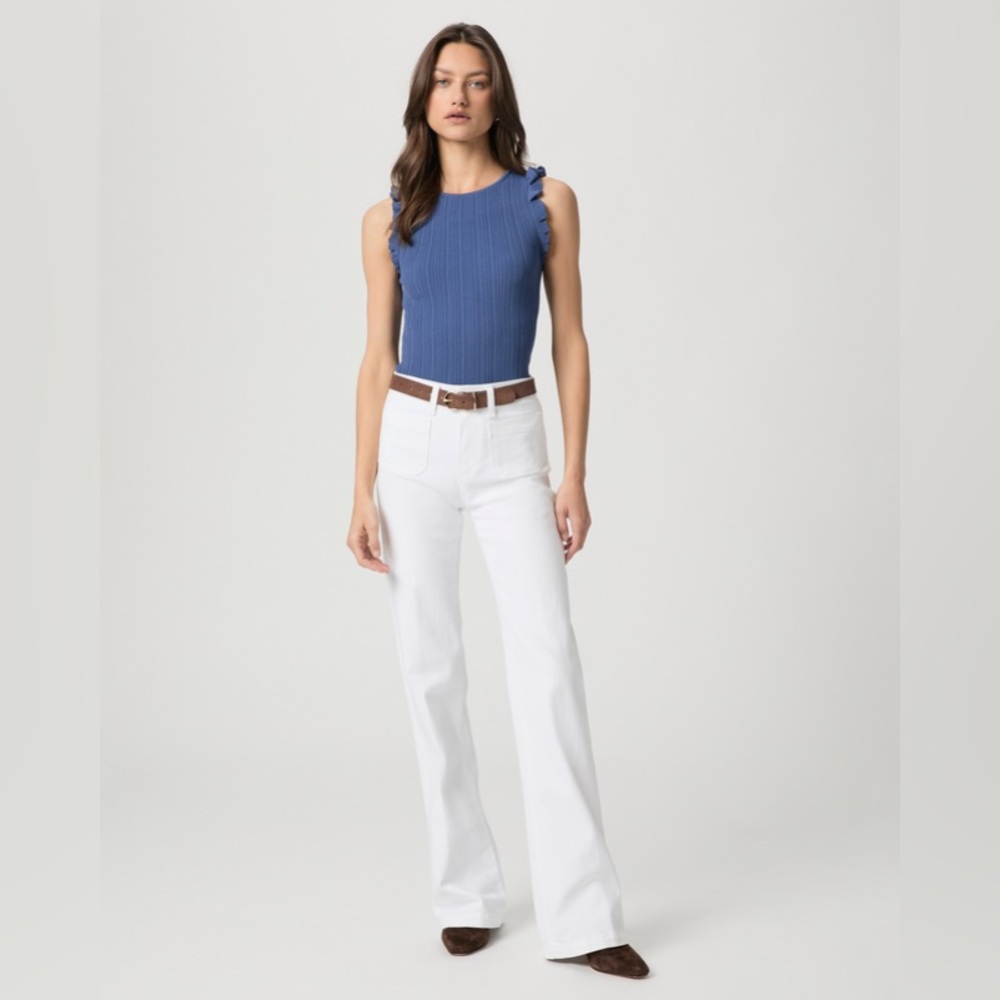 PAIGE White Flare & Wide Leg Jeans